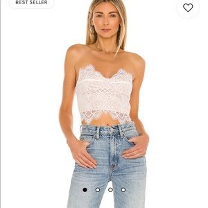 Kendall Lace Crop Top in White